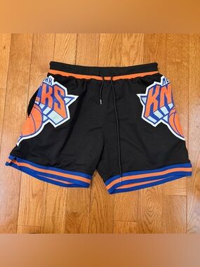 New York Knicks Mesh NBA Basketball Shorts Ultra Game Men’s Size M Black